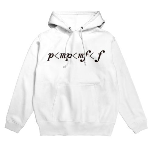 強弱記号 右へいくほど強くなります Hoodie