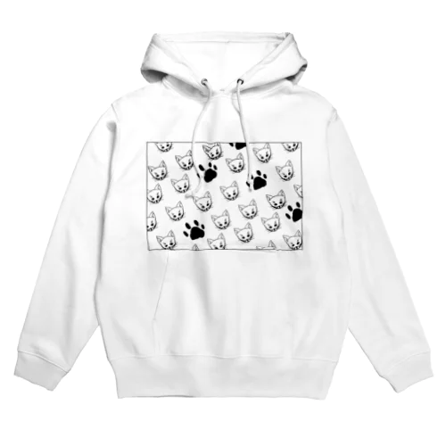 ご機嫌なねこ(しろ) Hoodie