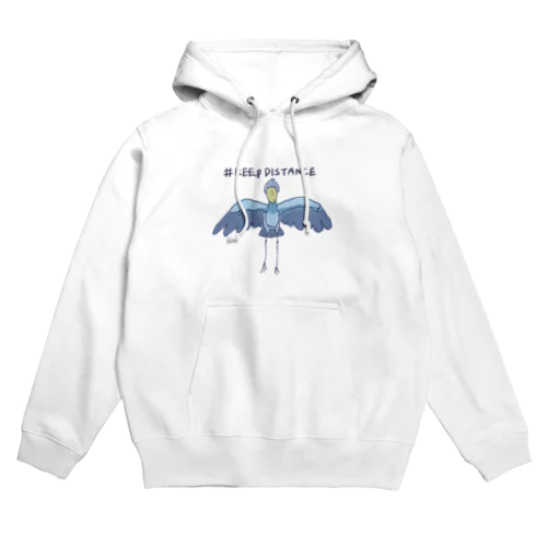 ハシビロコウの翼開長でソーシャルディスタンスwithコロナ Hoodie