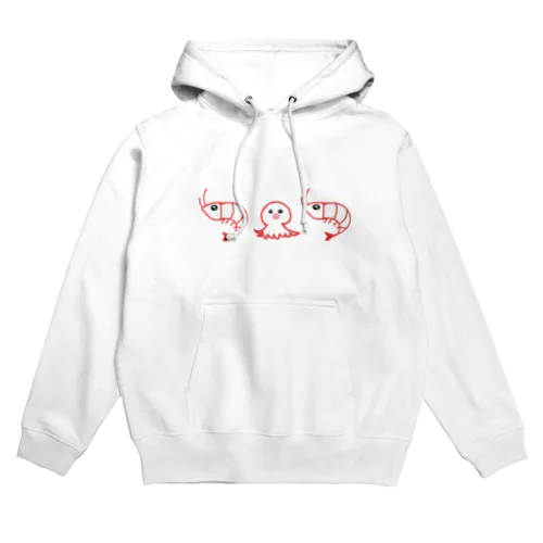 小エビちゃんとたこちゃんのぴえん(文字なし) Hoodie