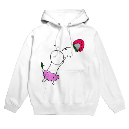 被り物が飛ばされてしまった恋するイチゴちゃん Hoodie