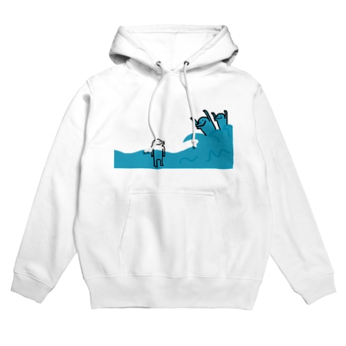 【イルカニソゲソ】波ニソゲソ Hoodie