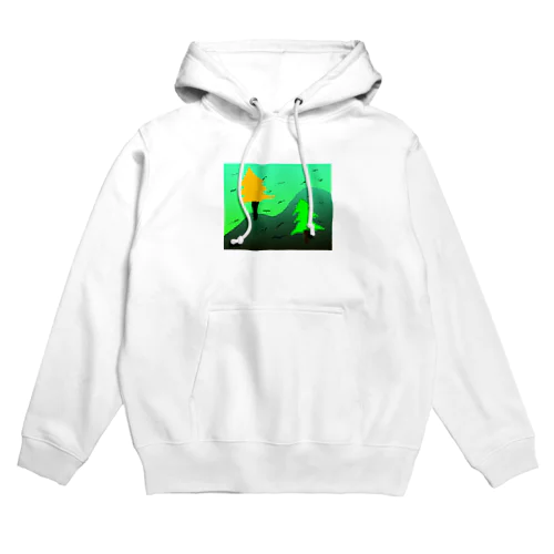 クソださシルエットパーカー~山と鳥~ Hoodie