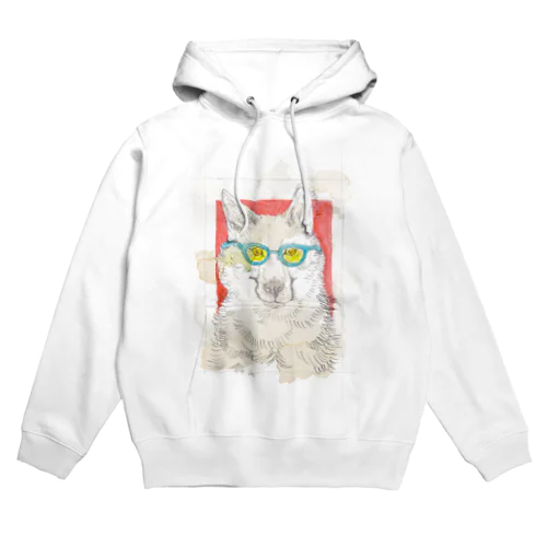 レトロな眼鏡オオカミ Hoodie