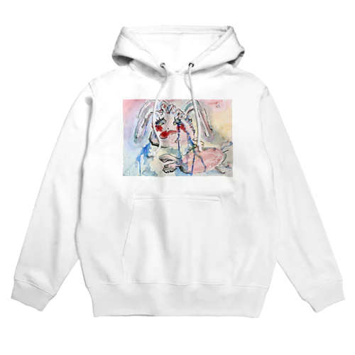 涙するウサギ Hoodie