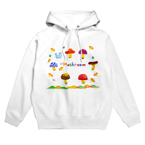 秋のかわいいキノコ Hoodie