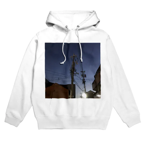 夜と電柱 Hoodie