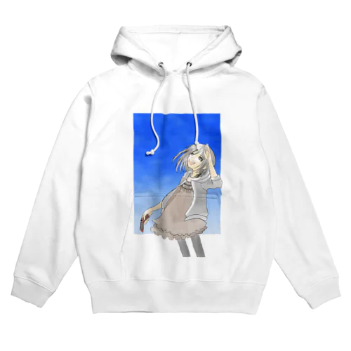 見上げた先は深い蒼 Hoodie