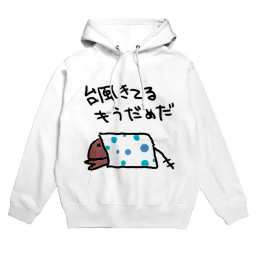 台風来てる Hoodie