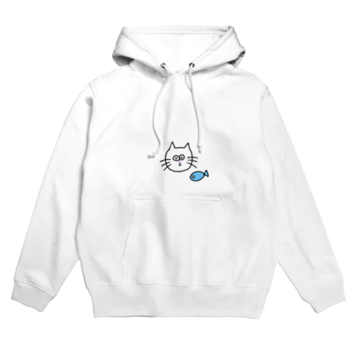 シロネコとアオザカナ Hoodie