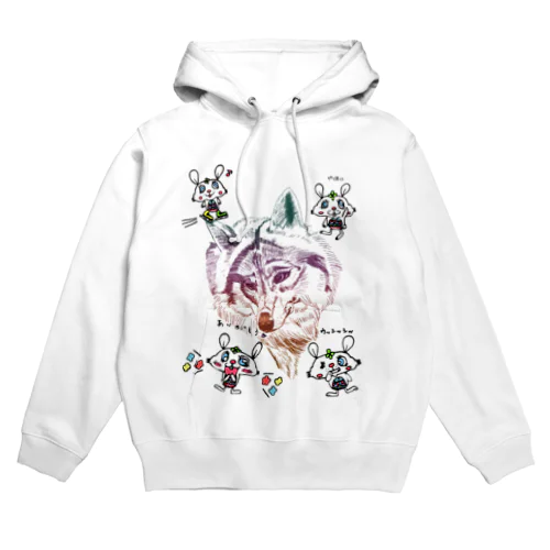 狼と4匹のうさぎたち2 Hoodie