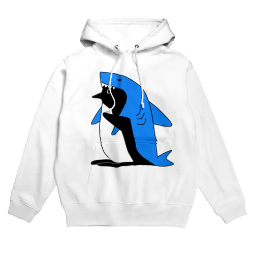 サメを被るペンギン Hoodie