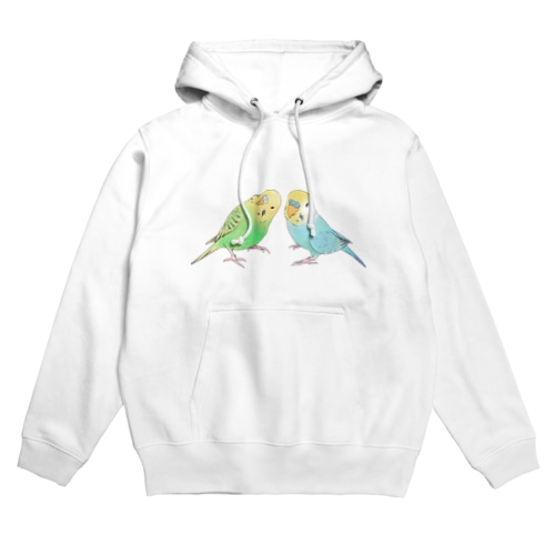 セキセイインコ　ちょこんとせきせいんこーず【まめるりはことり】 Hoodie