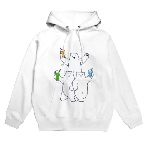 しろくま　フロート3兄弟 Hoodie