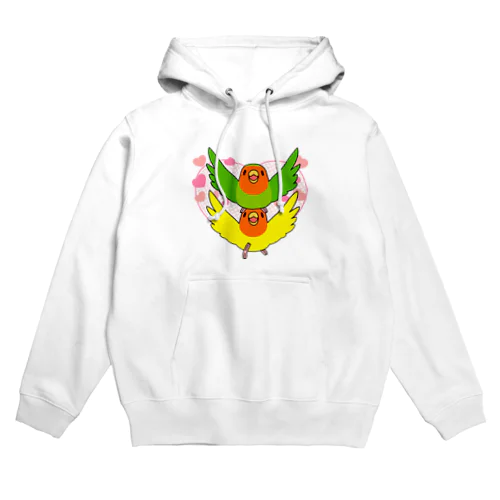 ラブリーコザクラインコ【まめるりはことり】 Hoodie