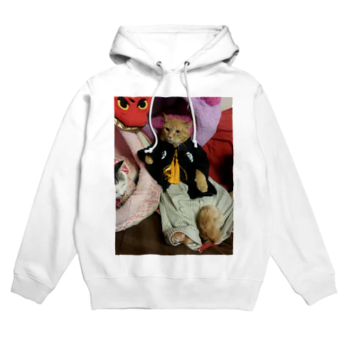 大きいねこキース(和装黒) Hoodie