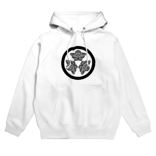 動物家紋。H.T.（三つ蔦スズメ）黒 Hoodie