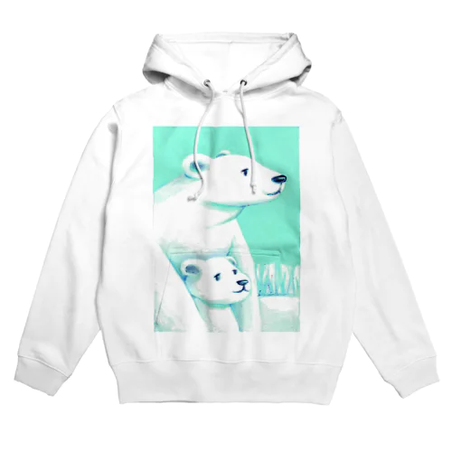 シロクマ親子 Hoodie