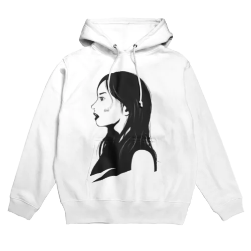 クールな女性の横顔 Hoodie