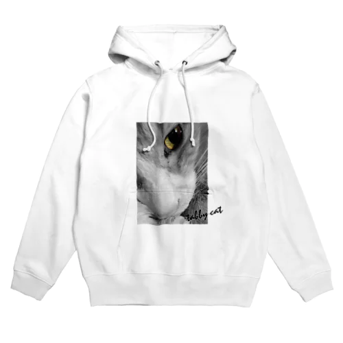 ネコ　パーカー　モノクロ Hoodie