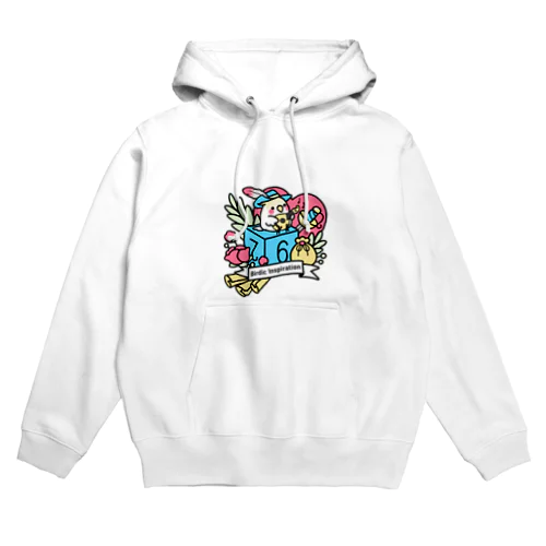 Chubby Bird オカメインコとマンドリン Hoodie