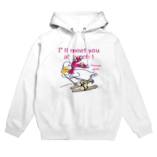 CT75あひるのおひるさんのスキーＡ Hoodie