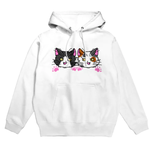 やんちゃなハチワレ君とミケネコ君 Hoodie