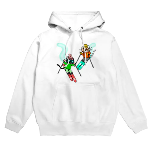 たまとクロのスキー大好き Hoodie