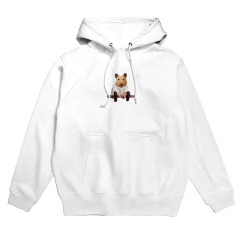 筋トレをするキンクマハムスター （バーベル） Hoodie