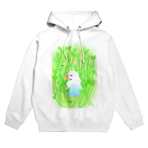 豆苗まみれのセキセイちゃん Hoodie