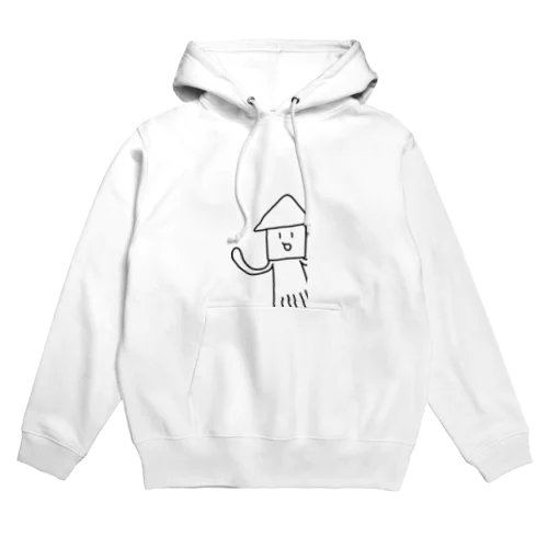 ひょっこりイカ Hoodie