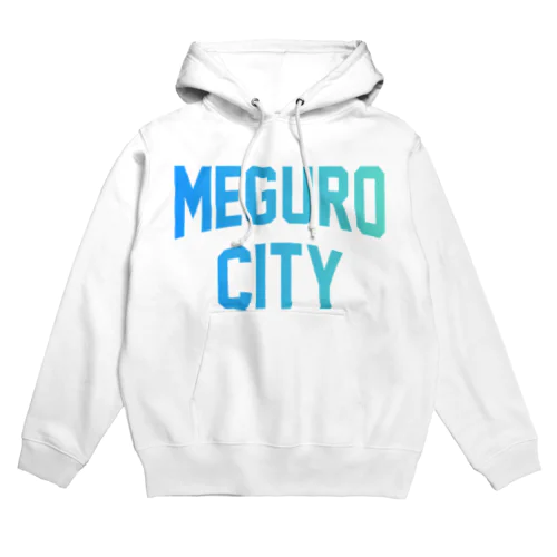 目黒区 MEGURO CITY ロゴブルー Hoodie