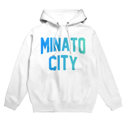 港区 MINATO CITY ロゴブルー Hoodie