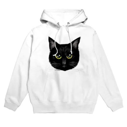 上目使いの黒猫 Hoodie