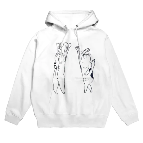 何かにじゃれるねこ Hoodie