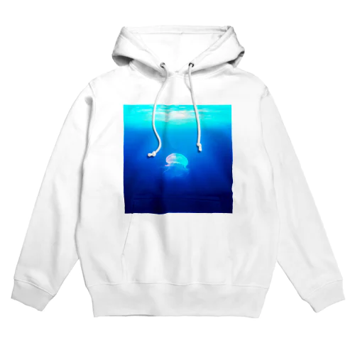 癒し効果バッチリ！海中に浮かぶクラゲちゃん Hoodie