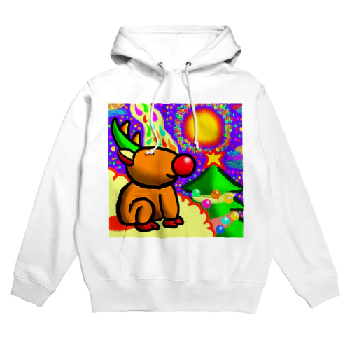 トナカイのお月見 Hoodie