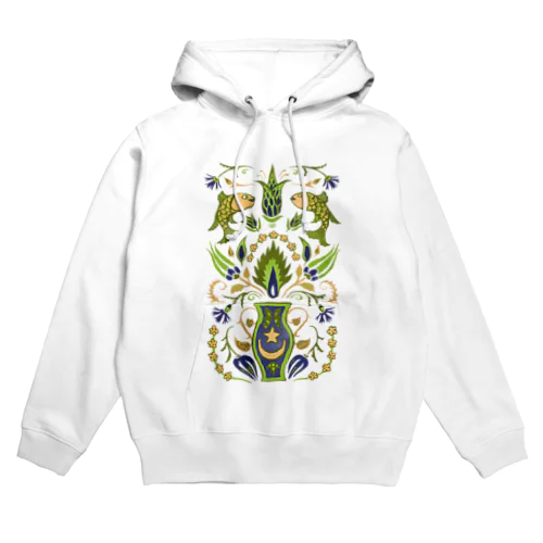 🇹🇷トルコのイズニックタイル【オリーブ】 Hoodie