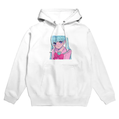 青髪セーラー少女 Hoodie