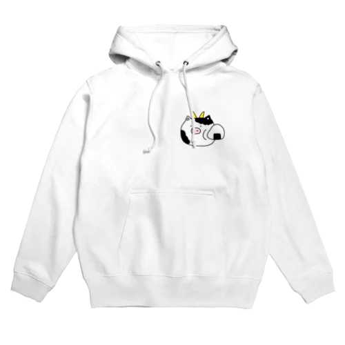 おにぎりに絡まれる牛 Hoodie