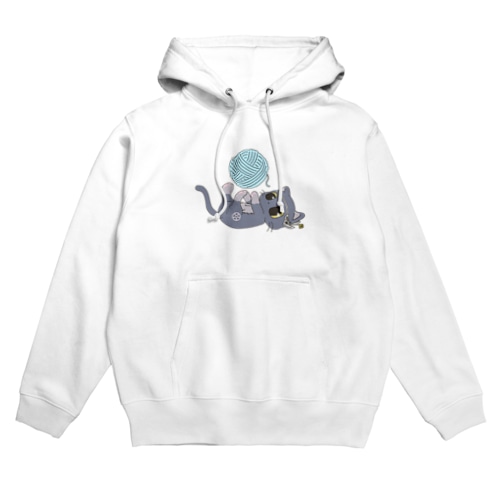 毛糸で遊ぶトマ猫パーカー Hoodie