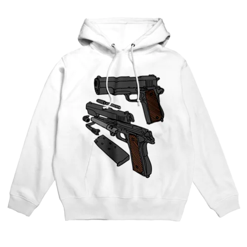 ミリタリー　ハンドガン　カラー Hoodie