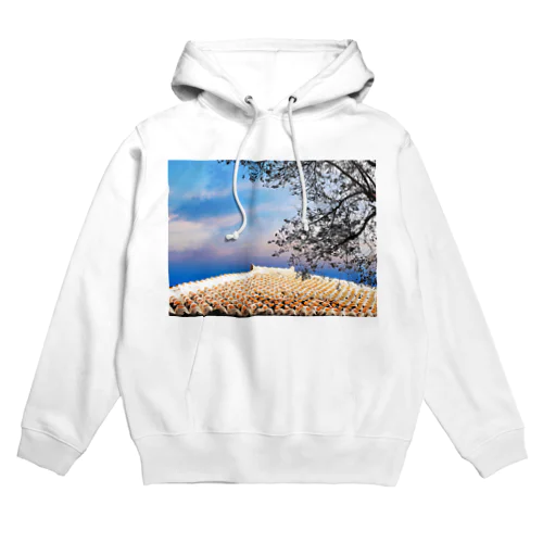 夕焼けと赤瓦屋根 Hoodie