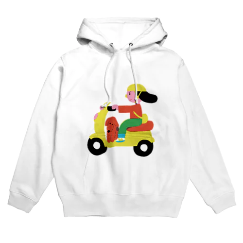 犬運搬　-バイク Hoodie