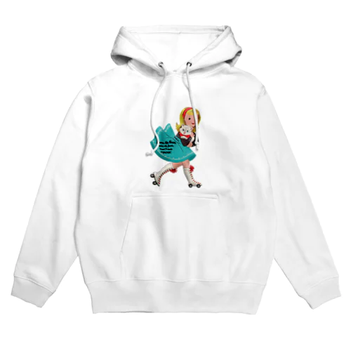 レトロガールと猫 Hoodie