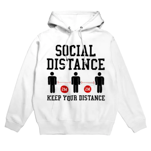 SOCIAL DISTANCEロゴ パーカー