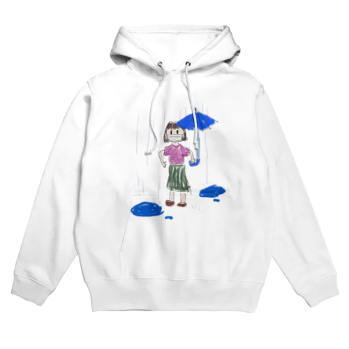 雨の日泣いてるマスクの女の子 Hoodie