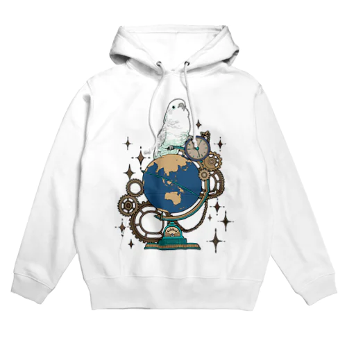 オウムと地球儀デジタルver Hoodie