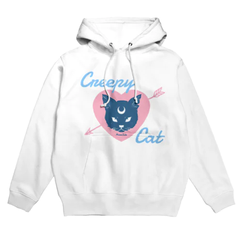 【MOON SIDE】 Creepy Cat #Pink*Blue パーカー