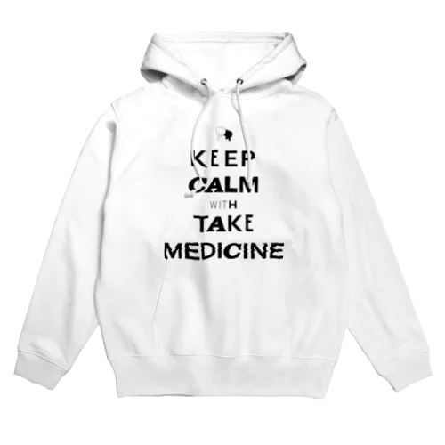 KEEP CALM with 薬(黒) Hoodie